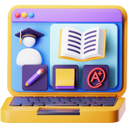 Learning Platform  3D Icon