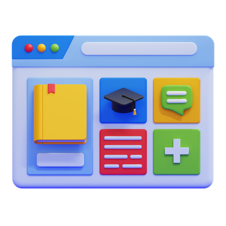Learning Platform  3D Icon