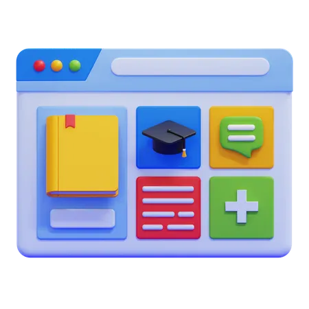 Learning Platform  3D Icon