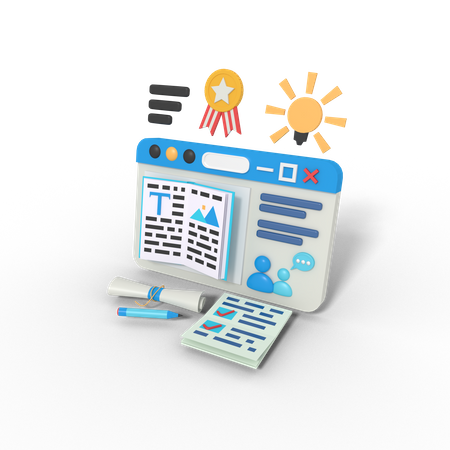 Learning platform  3D Icon