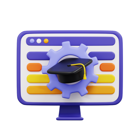 Learning System  3D Icon