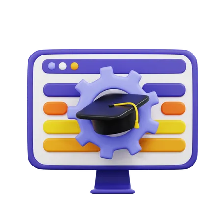 Learning System  3D Icon