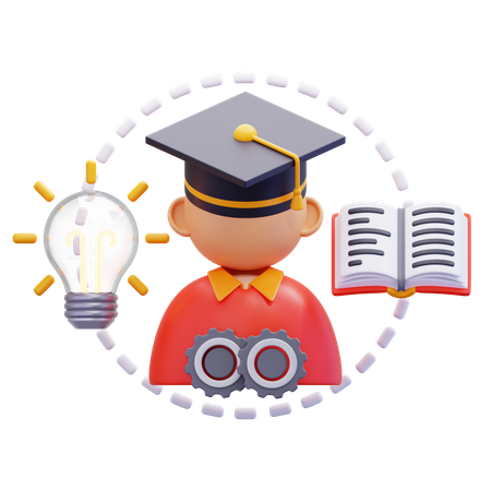 Learning System  3D Icon