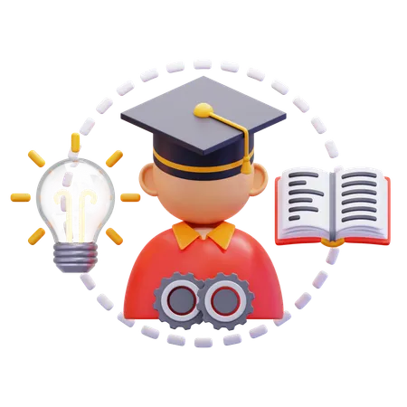 Learning System  3D Icon