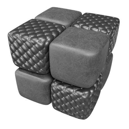 Leather Rubik  3D Illustration