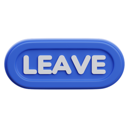 Leave Button  3D Icon