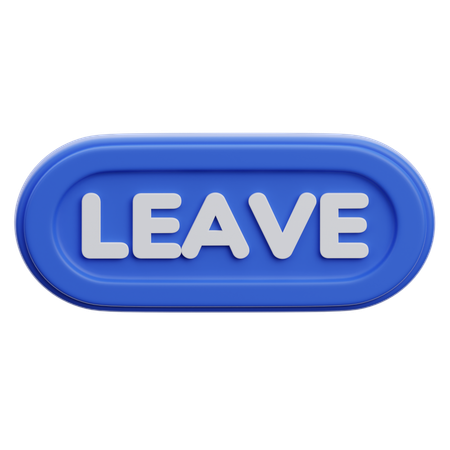 Leave Button  3D Icon