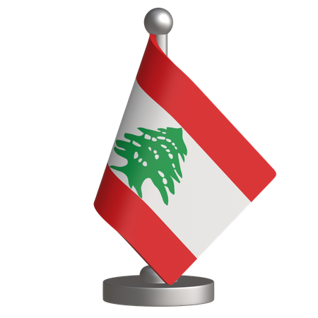 Lebanon Desk Flag  3D Icon