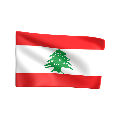 Lebanon Flag  3D Icon