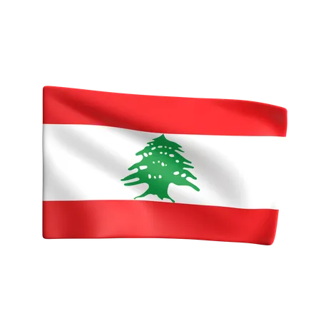 Lebanon Flag  3D Icon