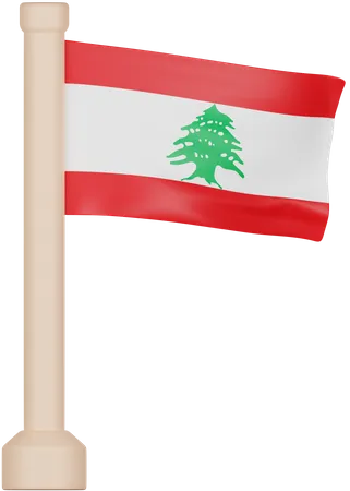 Lebanon Flag  3D Icon