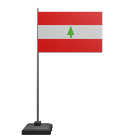 Lebanon Flag  3D Icon