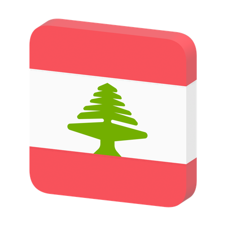 Lebanon Flag  3D Icon