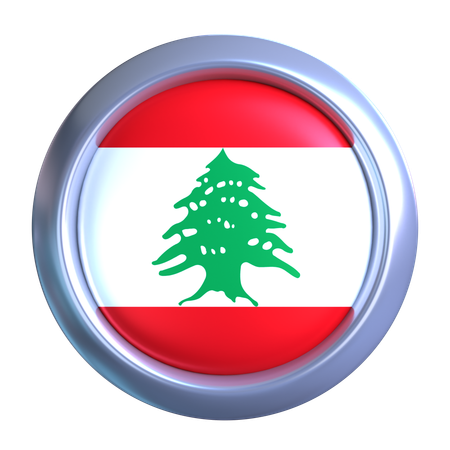 Lebanon Flag Emblem  3D Icon