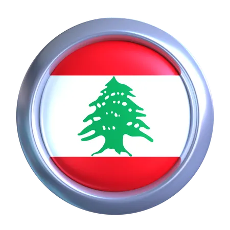 Lebanon Flag Emblem  3D Icon