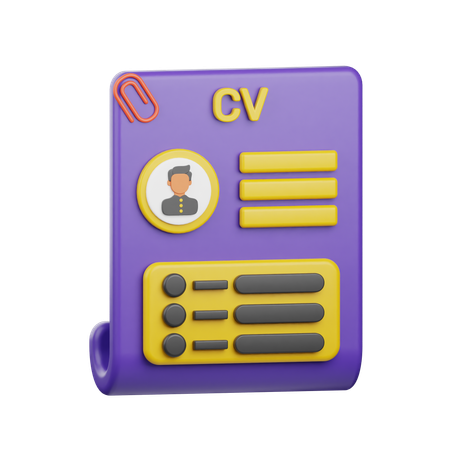 Lebenslauf  3D Icon