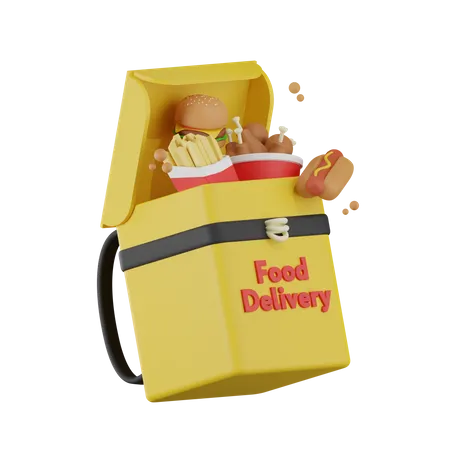 Tasche für Essenslieferung  3D Icon