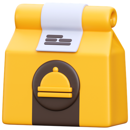 Lebensmittelpapierpaket  3D Icon