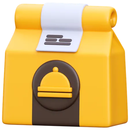 Lebensmittelpapierpaket  3D Icon