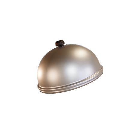 Abdeckhaube für Lebensmittel  3D Illustration