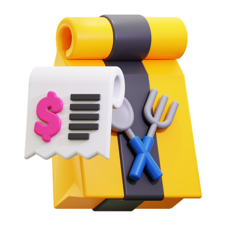 Lebensmittelrechnung  3D Icon