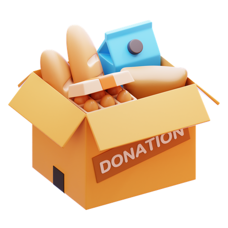 Lebensmittelspenden  3D Icon