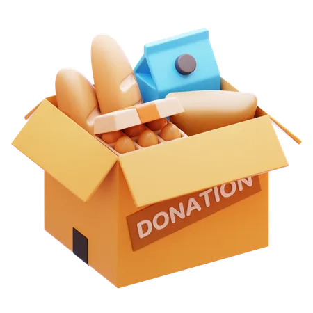 Lebensmittelspenden  3D Icon