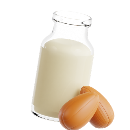 Leche de almendras  3D Icon