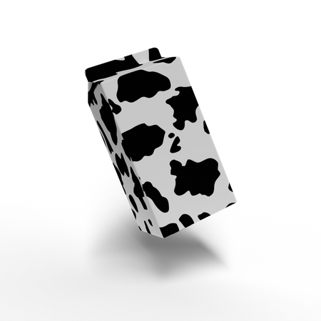 Leche de vaca  3D Illustration