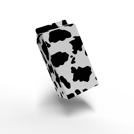 Leche de vaca  3D Illustration