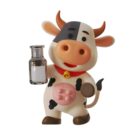 La leche de consumo  3D Illustration