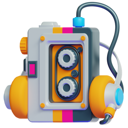 Lecteur de musique portable vintage  3D Icon