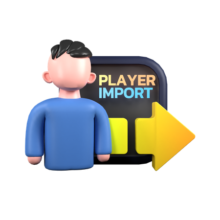 Importation de joueur  3D Icon