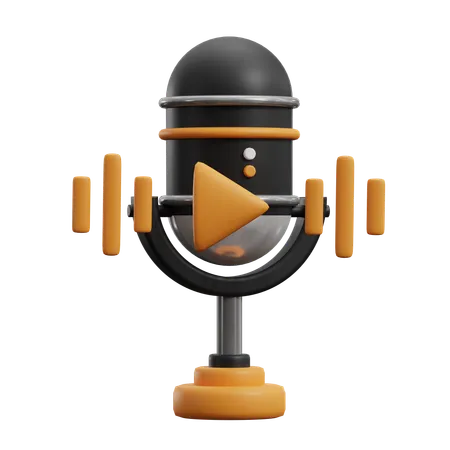 Lecteur de podcasts  3D Icon