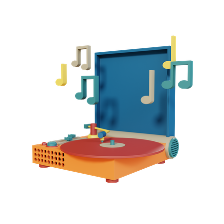 Lecteur de vinyle  3D Illustration