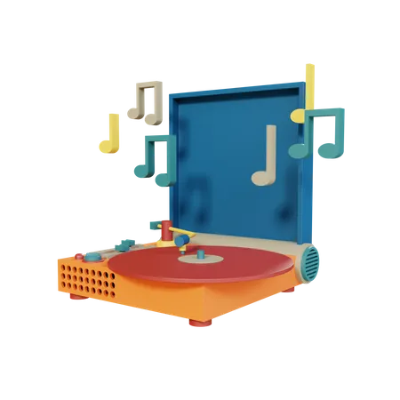 Lecteur de vinyle  3D Illustration