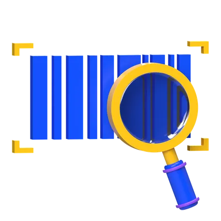 Numérisation de codes à barres  3D Icon