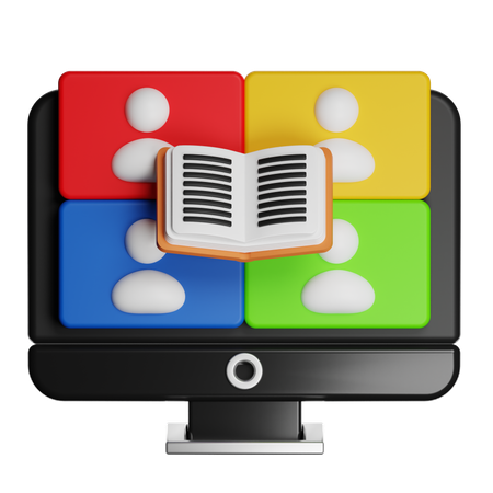 Lecture en groupe  3D Icon