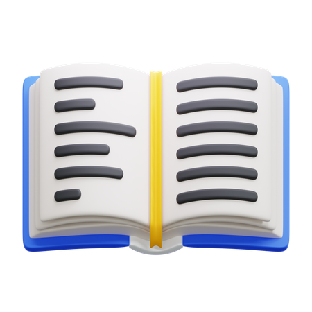 Lisant un livre  3D Icon