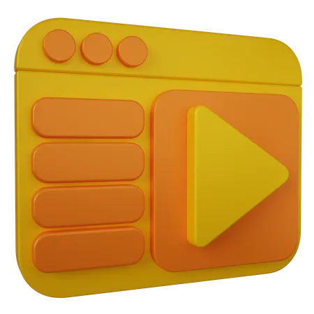 Lecture Video  3D Icon