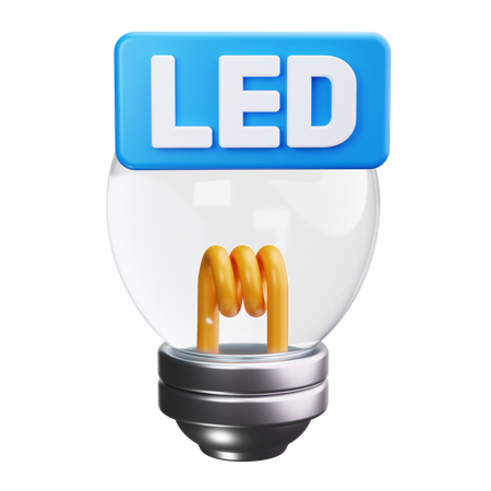 LED 전구  3D Icon