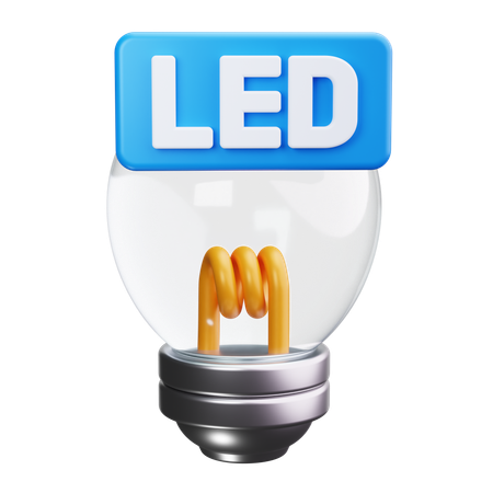 Led Bulb  3D Icon