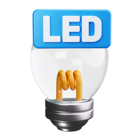 Led Bulb  3D Icon