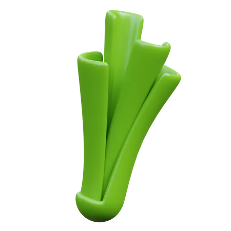 Leek Vegetable 3 D 3D Icon
