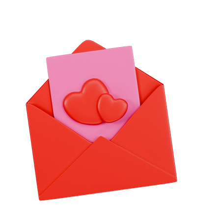 Leer cartas de amor  3D Icon