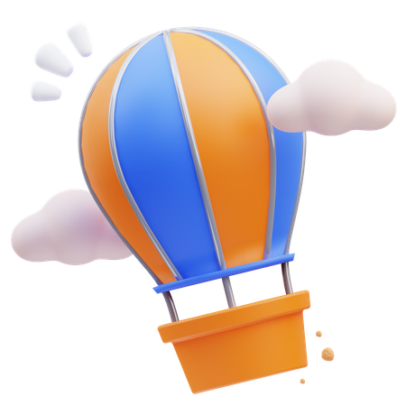 Leerer Heißluftballon  3D Icon