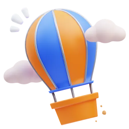 Leerer Heißluftballon  3D Icon