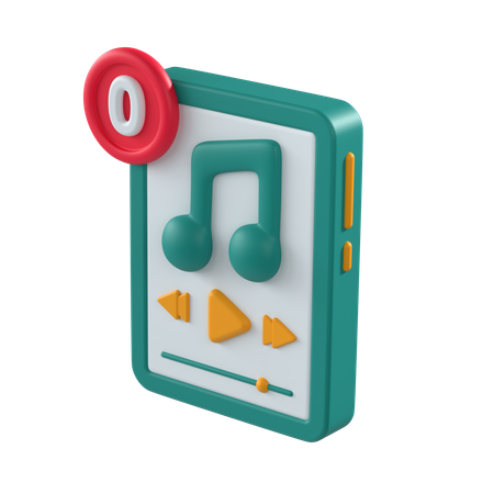 Leerer Musikplayer  3D Icon