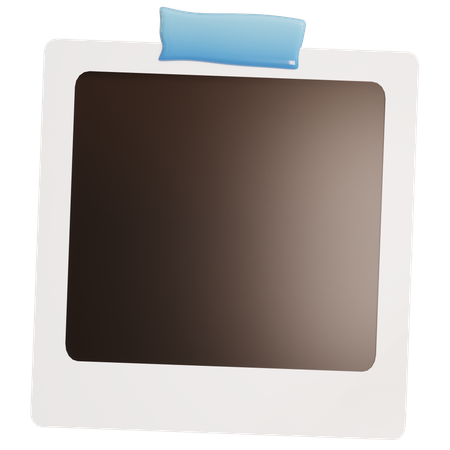 Leerer Polaroid-Rahmen mit Klebeband  3D Icon