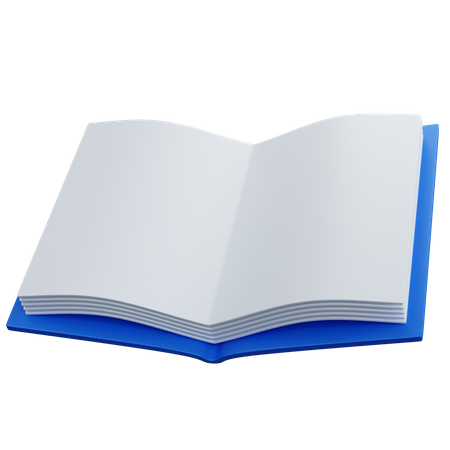 Leeres offenes Buch  3D Icon